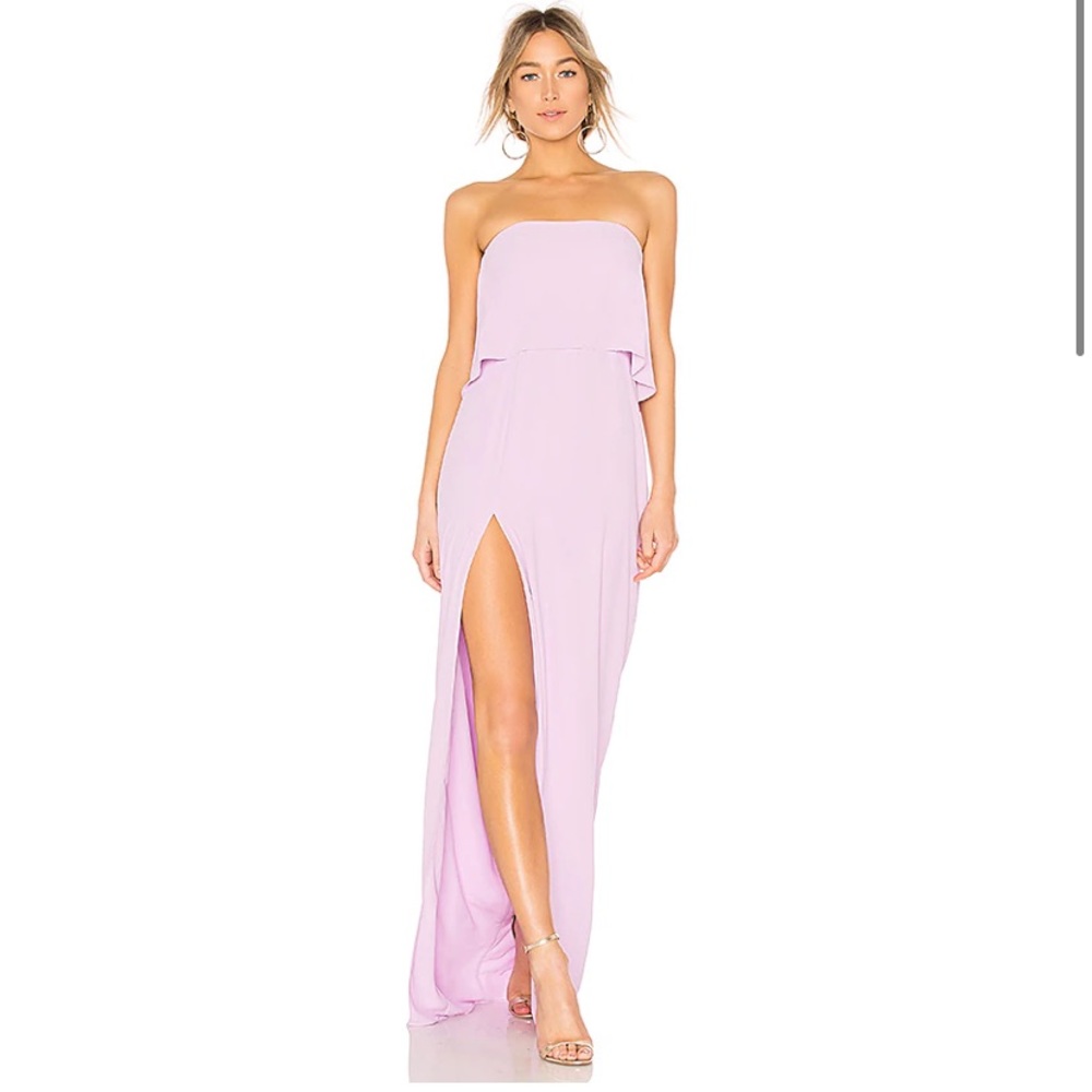 AMANDA UPRICHARD Strapless Topanga Lilac Gown